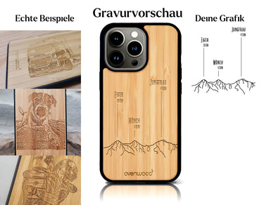 INDIVIDUELL iPhone 15 Pro Bambus-Kunststoff